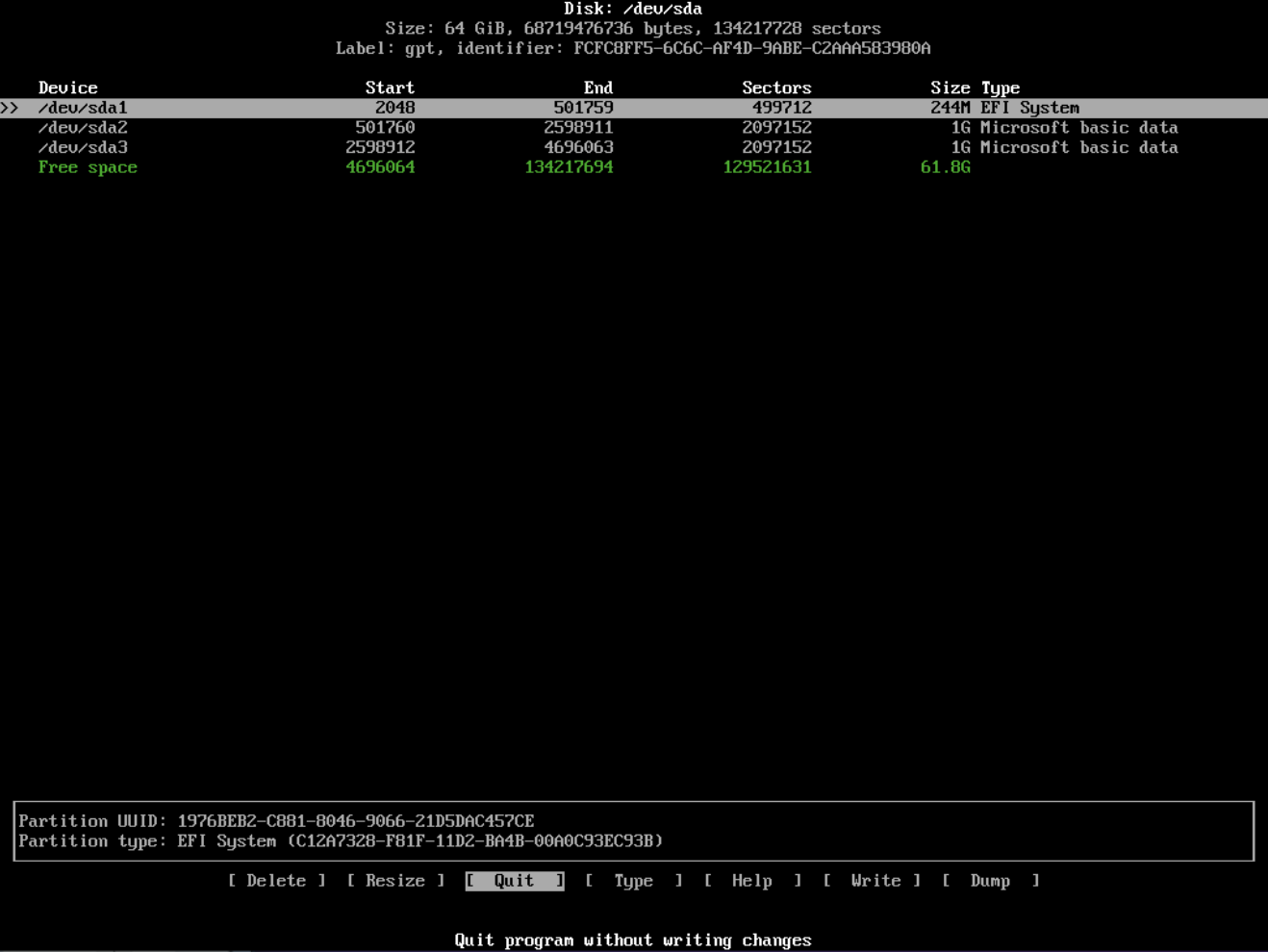 cfdisk